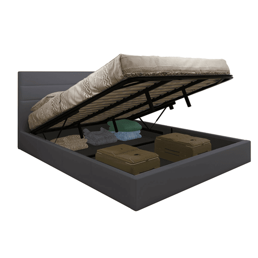 Cama de Casal Starlight, Estrado Elevatório (Cinza)(200×180 cm)