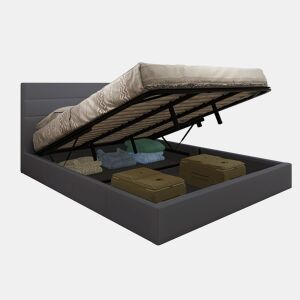 Cama de Casal Starlight, Estrado Elevatório (Cinza)(200×180 cm)
