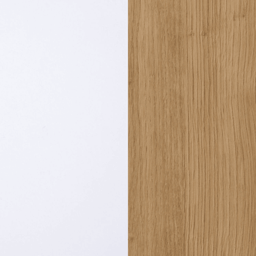 Mueble TV Kavos Wall con chimenea Blanco - Roble Nude 203 x 45 x 34,6 cm