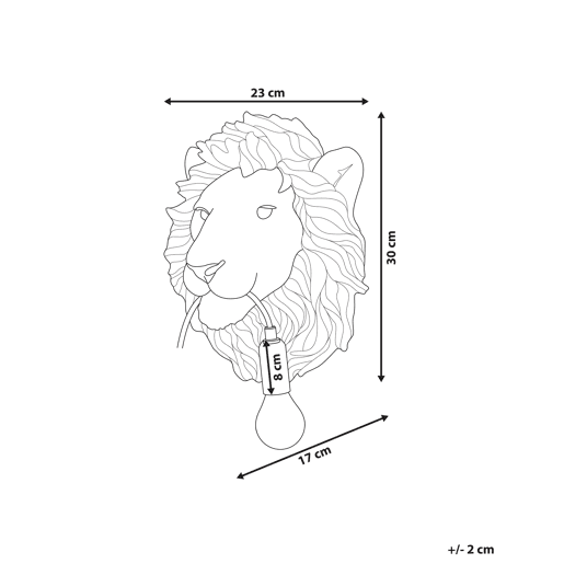Beliani Candeeiro de parede SIMBA