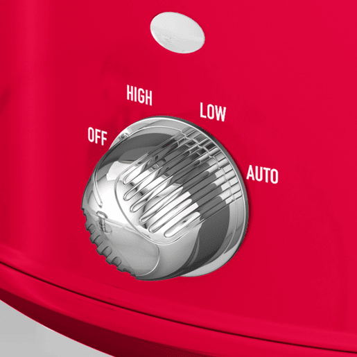 SWAN SF17021RNEU Retro Slow Cooker 3,5L, Panela de Cerâmica Antiaderente sem PFOA e PTFE, 200, Vermelho