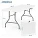 Mesa plegable de resina Yoevu, para interior y exterior 180x70 Mesa plegable de resina Yoevu, para interior y exterior 180x70 Blanco