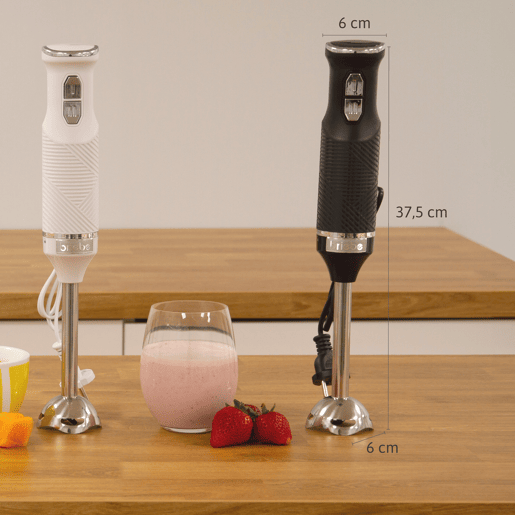 Briebe HB1173BLK Elegance Varinha, Misturador Stand Destacável, Lâminas Aço Inoxidável, 600, Preto