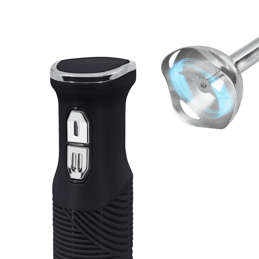 Briebe HB1173BLK Elegance Varinha, Misturador Stand Destacável, Lâminas Aço Inoxidável, 600, Preto