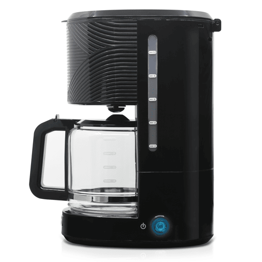 Briebe CM1171BLK Elegance Máquina de Café Filtro 10 Chávenas, Filtro Reutilizável Função Keep Warm, Anti-gotejamento 1,25L, 1000, Preto