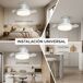 Ventilador de Techo con Luz Pequeño Motor DC Ventilador de Techo con Luz Pequeño Motor DC Blanco