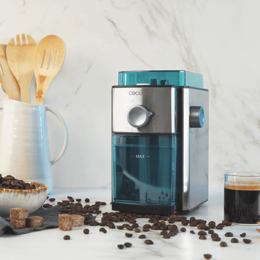 Cecotec Moinho elétrico de café de aço inoxidável com 150 W, 17 níveis de moagem e capacidade para 12 chávenas.