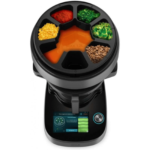 Cecotec Robô de cozinha multifunções com distribuidor de alimentos. Cecotec Robô de cozinha multifunções com distribuidor de alimentos.