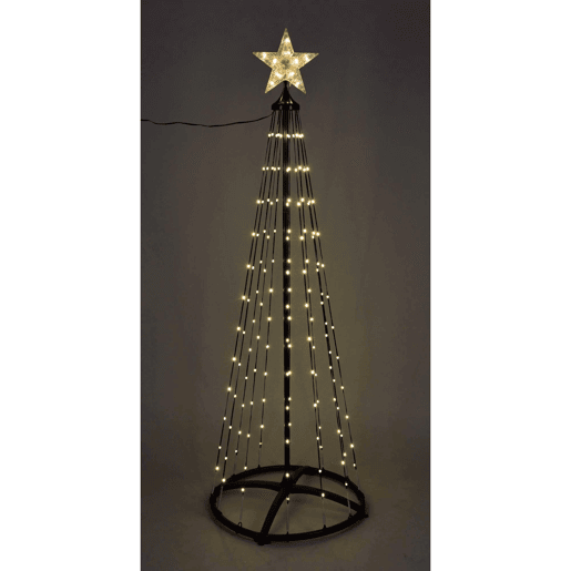 Well Home Árvore de Natal com 370 Luzes LED Branco Quente - Altura 210 cm