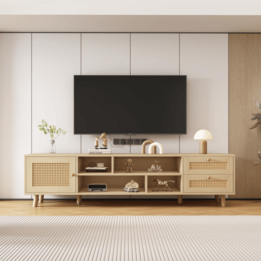 Móvel de TV 160 cm de painel de partículas com 1 porta e 2 gavetas,carvalho Móvel de TV 160 cm de painel de partículas com 1 porta e 2 gavetas,carvalho