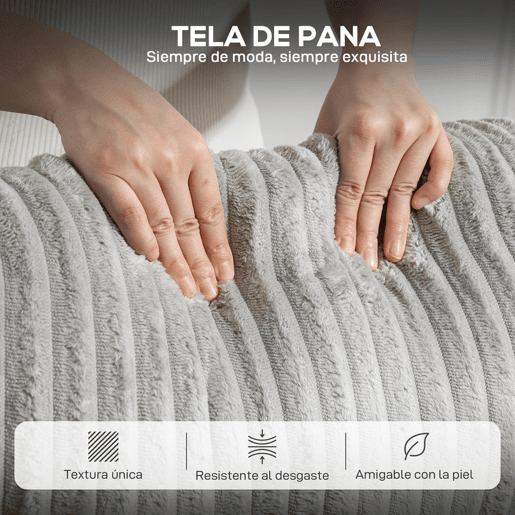 HOMCOM Poltrona Relax Reclinável Poltrona Reclinável Manual Estofada em Veludo Instalação Rápida Apoio para Pés Acolchoamento Grosso Para Sala de Estar Quarto Escritório 73x86x100 cm Cinza