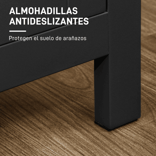 HOMCOM Aparador de Sala de Estar com 3 Portas Buffet Sala de Estar com Prateleiras Ajustáveis para Sala de Jantar Estilo Moderno 120x40x70 cm Preto e Madeira