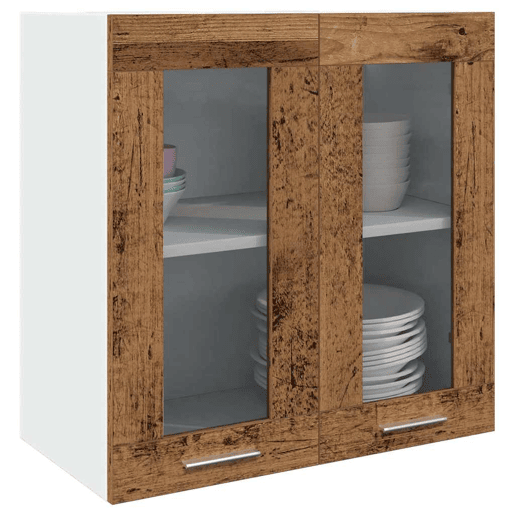 Armário de parede para cozinha - Cozinha modular com porta de vidro