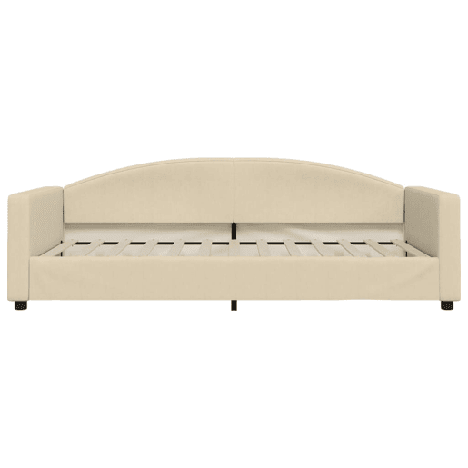 Sofá-cama, Sofá conversível com colchão 100x200 cm tecido cor creme