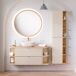 Conjunto mueble bajo lavabo y columna Azel Cachemira y Madera Conjunto mueble bajo lavabo y columna Azel Cachemira y Madera Beige