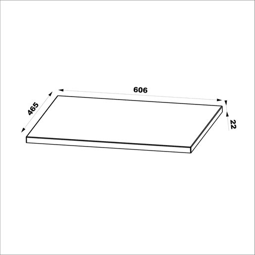 Móvel de toucador Tao Cachemire com tampo de 60cm Móvel de toucador Tao Cachemire com tampo de 60cm