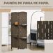 Biombo Fibra de Papel HOMCOM, hogar - decoración Biombo Fibra de Papel HOMCOM, hogar - decoración Marrón