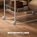 Carrito Auxiliar Acero HOMCOM, hogar - cocina Carrito Auxiliar Acero HOMCOM, hogar - cocina Blanco