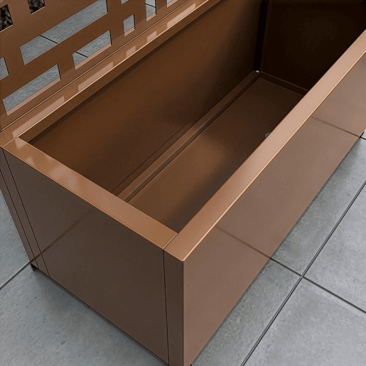 Divisória Bernalda com floreira aço 186x120x40cm Castanho casa.pro Divisória Bernalda com floreira aço 186x120x40cm Castanho casa.pro