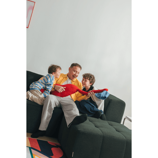 Sofá modular de 2 lugares, tecido bouclé na cor verde floresta Sofá modular de 2 lugares, tecido bouclé na cor verde floresta