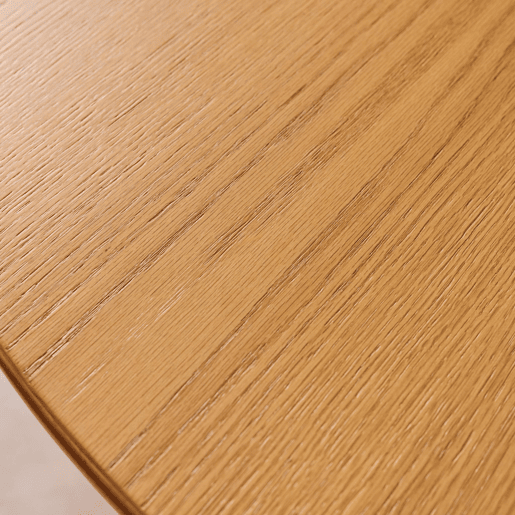 Mesa de jantar redonda em madeira para 4 lugares, Estelle, Natural, 115x115x73 cm