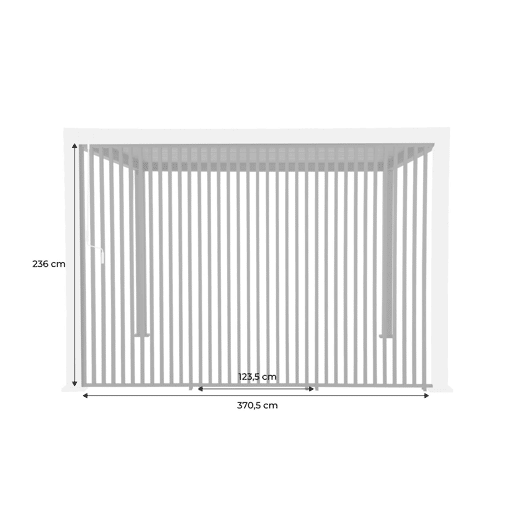 Conjunto de 3 persianas verticais 1.3m para pérgola bioclimática de alumínio 4x3m Antracite - 123.5x6x236 cm