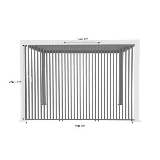 Conjunto de 3 persianas verticais 1.3m para pérgola bioclimática de alumínio 4x3m, Triomphe persianas verticais 1.3m, Antracite, 123.5x6x236 cm Conjunto de 3 persianas verticais 1.3m para pérgola bioclimática de alumínio 4x3m, Triomphe persianas verticais 1.3m, Antracite, 123.5x6x236 cm