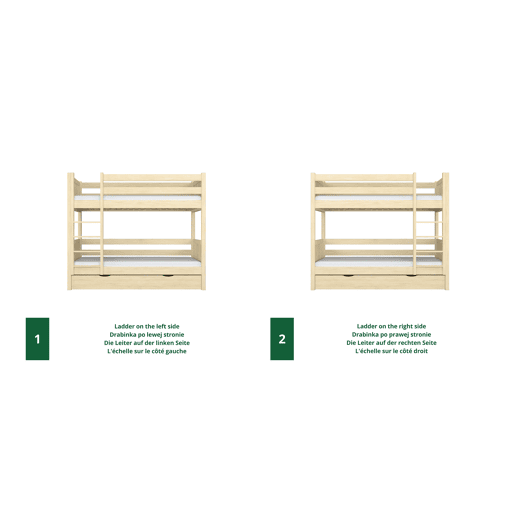 Beliche de madeira com gaveta N02 pinho incolor