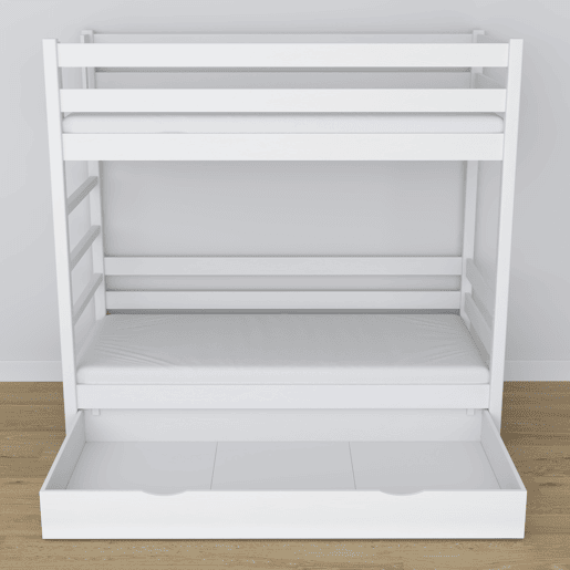 Beliche de madeira com gaveta N03 branco Beliche de madeira com gaveta N03 branco
