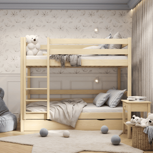 Beliche de madeira com gaveta N01 pinho incolor