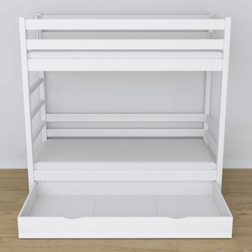 Beliche de madeira com gaveta N03 branco Beliche de madeira com gaveta N03 branco