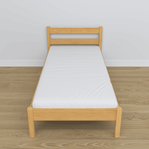 Cama individual de madeira N01 pinho natural