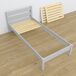 Cama individual de madera con cajón N01 120x190 Cama individual de madera con cajón N01 120x190 Blanco/ Gris