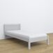 Cama individual de madera N02 100x190 Cama individual de madera N02 100x190 Blanco/ Gris