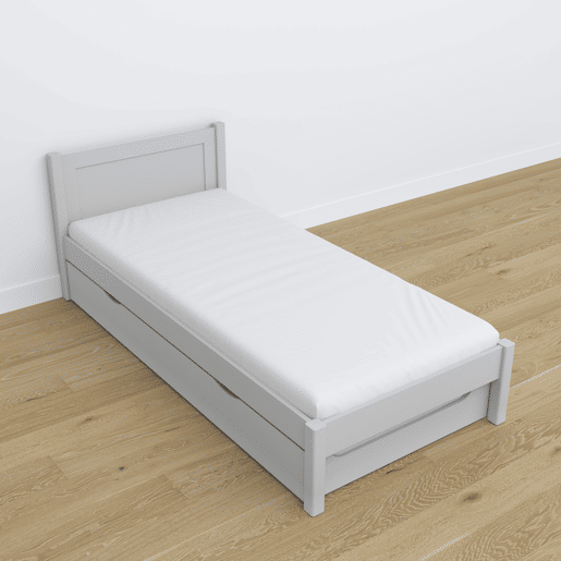 Cama individual com gaveta para colchão N02 cinza