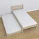 Cama individual de roble con cajón para colchón N01 80x200 Cama individual de roble con cajón para colchón N01 80x200 Roble