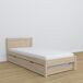 Cama individual de roble con cajón para colchón N02 120x200 Cama individual de roble con cajón para colchón N02 120x200 Roble