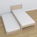 Cama individual de roble con cajón para colchón N02 120x200 Cama individual de roble con cajón para colchón N02 120x200 Roble