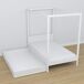 Cama individual de madera con dosel y cajón N02 120x200 Cama individual de madera con dosel y cajón N02 120x200 Blanco/ Gris