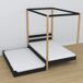 Cama individual de madera con dosel y cajón para colchón N01 90x190 Cama individual de madera con dosel y cajón para colchón N01 90x190 Negro