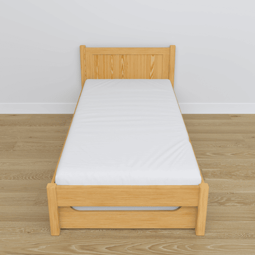 Cama individual com gaveta para colchão N02 pinho natural