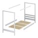 Cama individual de madera con dosel y cajón N01 90x180 Cama individual de madera con dosel y cajón N01 90x180 Pino