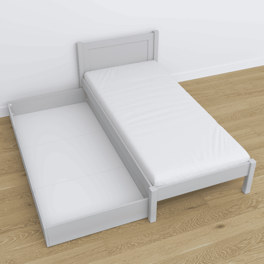 Cama individual de madeira com gaveta N02 cinza Cama individual de madeira com gaveta N02 cinza