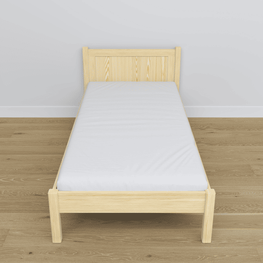 Cama individual de madeira N02 pinho incolor