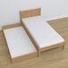 Cama individual de roble con cajón N02 90x180 Cama individual de roble con cajón N02 90x180 Roble