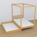 Cama individual de madera con dosel y cajón N01 120x180 Cama individual de madera con dosel y cajón N01 120x180 Pino