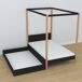 Cama individual de madera con dosel y cajón N02 90x200 Cama individual de madera con dosel y cajón N02 90x200 Negro