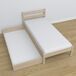 Cama individual de roble con cajón N01 100x190 Cama individual de roble con cajón N01 100x190 Roble