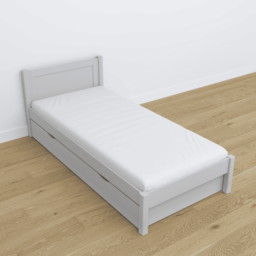 Cama individual de madeira com gaveta N02 cinza Cama individual de madeira com gaveta N02 cinza