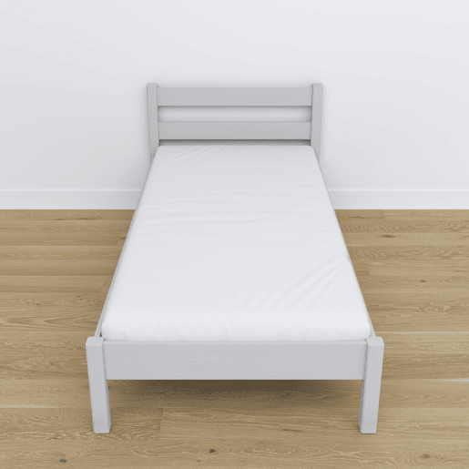 Cama individual de madeira N01 cinza
